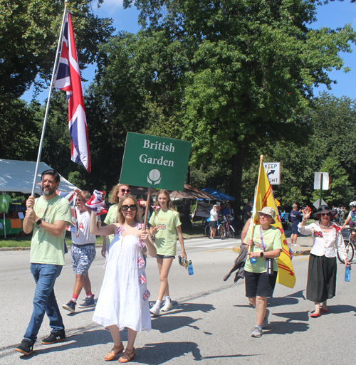 British Garden in Parade of Flags